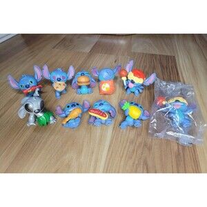 Just Play Disney Stitch Feed Me Series Collectible Figures Lot of 10